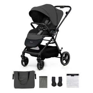 Ľahký a obratný kočík YOXI Kinderkraft, 22 kg, sivý